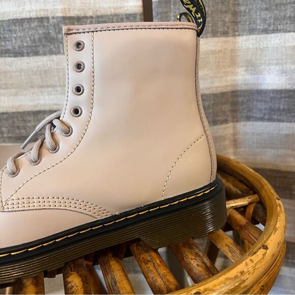 Doc Martens Vintage Taupe Combat Boots Size‎ 3 - Picture 5 of 9